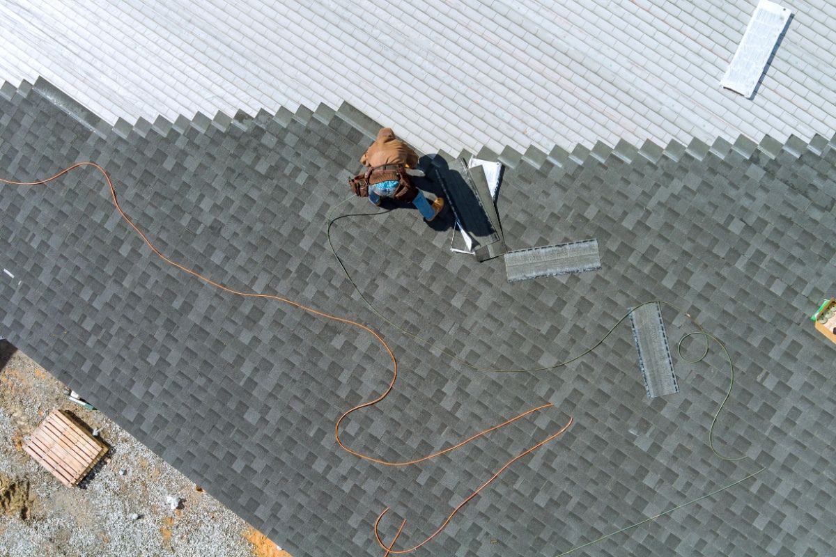 asphalt residential roofing project performed by professional roofer